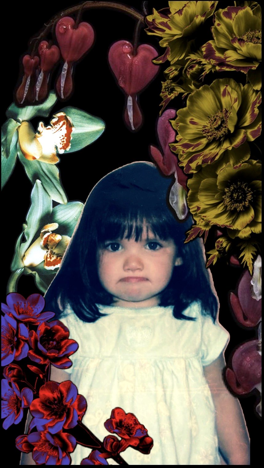 Russos Designs floral collage portrait
